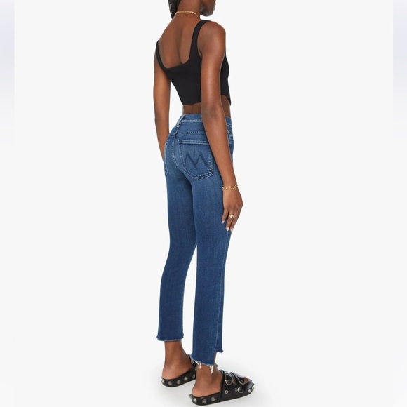 Mother The Insider High Waist Step Frayed Hem Crop Jeans Size 25 Sake to me - Picture 3 of 11
